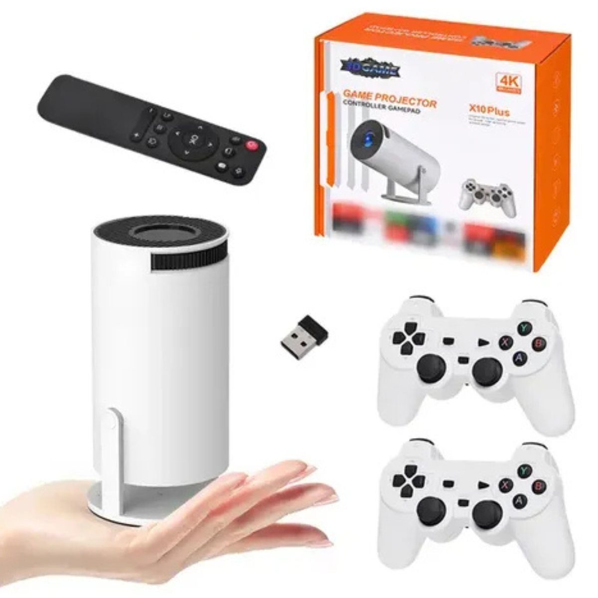 Mini Consola 2 Controles, Proyector 4K