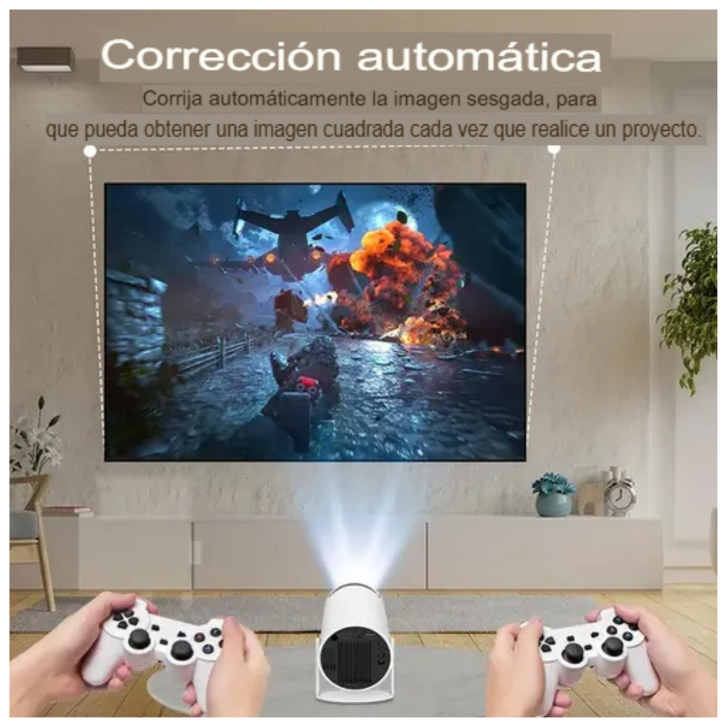 Mini Consola 2 Controles, Proyector 4K
