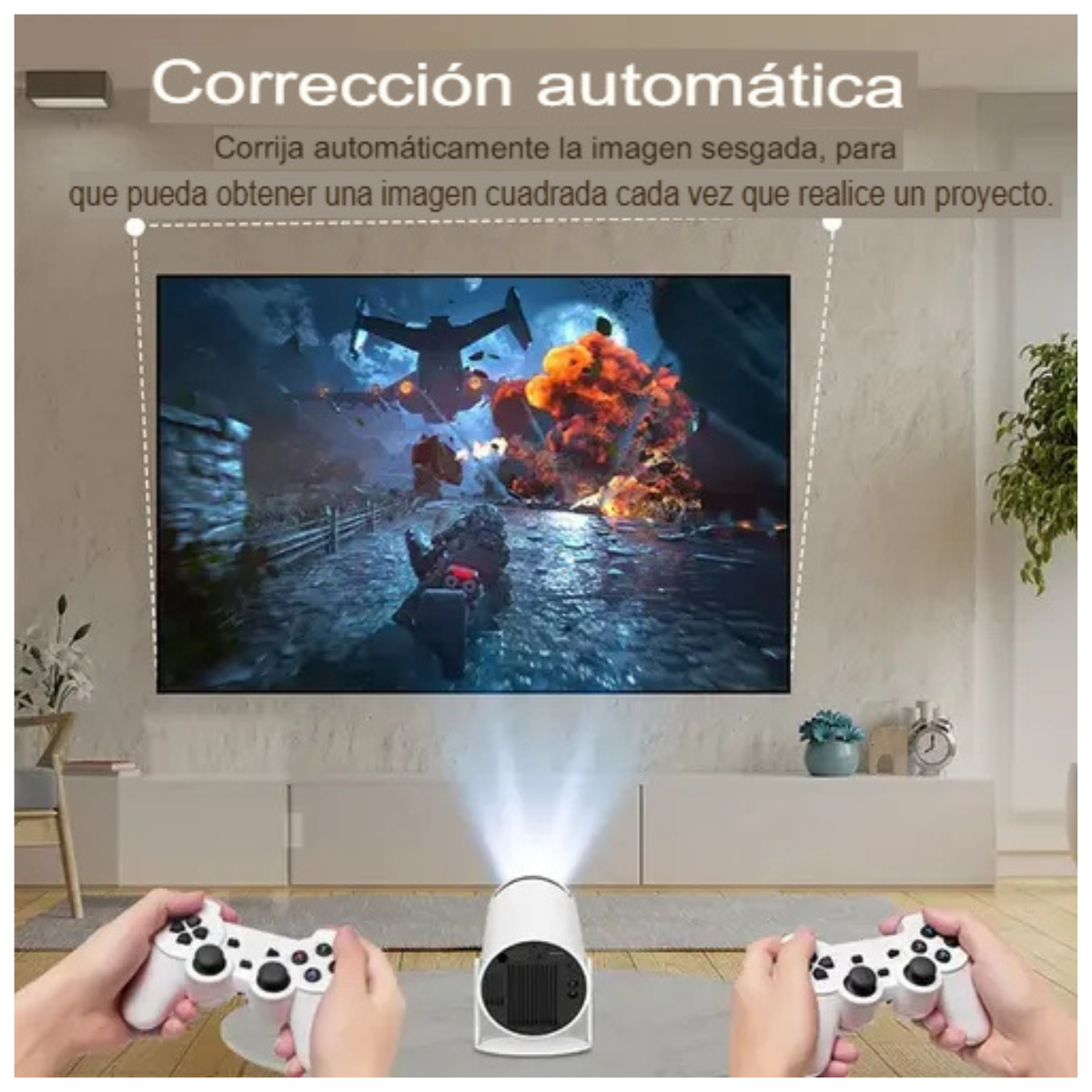 Mini Consola 2 Controles, Proyector 4K