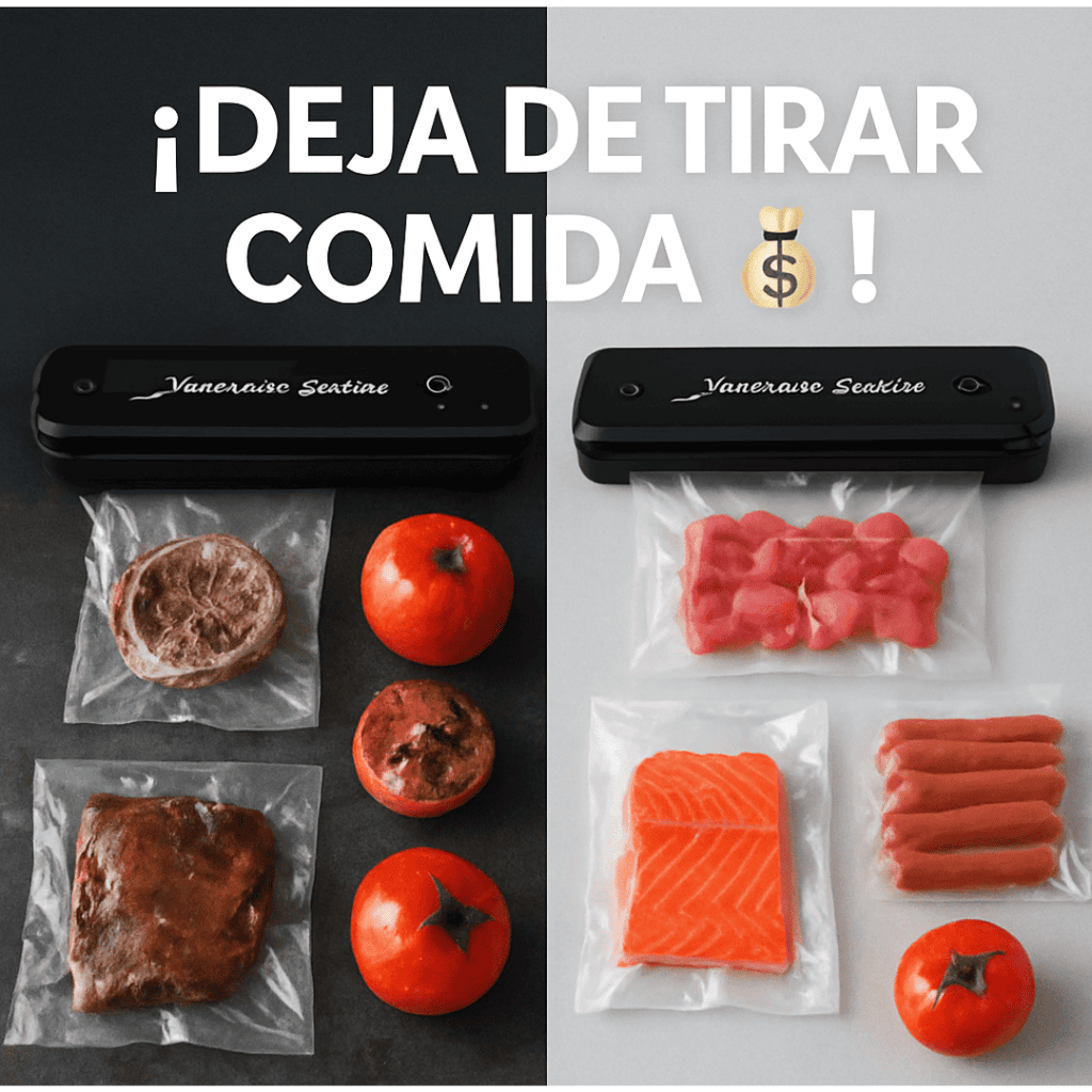 Máquina Selladora al Vacío para Alimentos con 10 Bolsas Incluidas