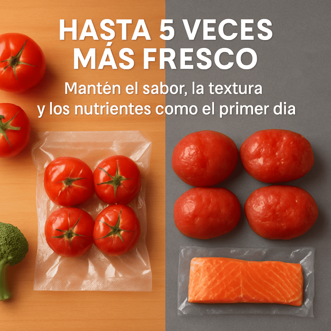 Máquina Selladora al Vacío para Alimentos con 10 Bolsas Incluidas
