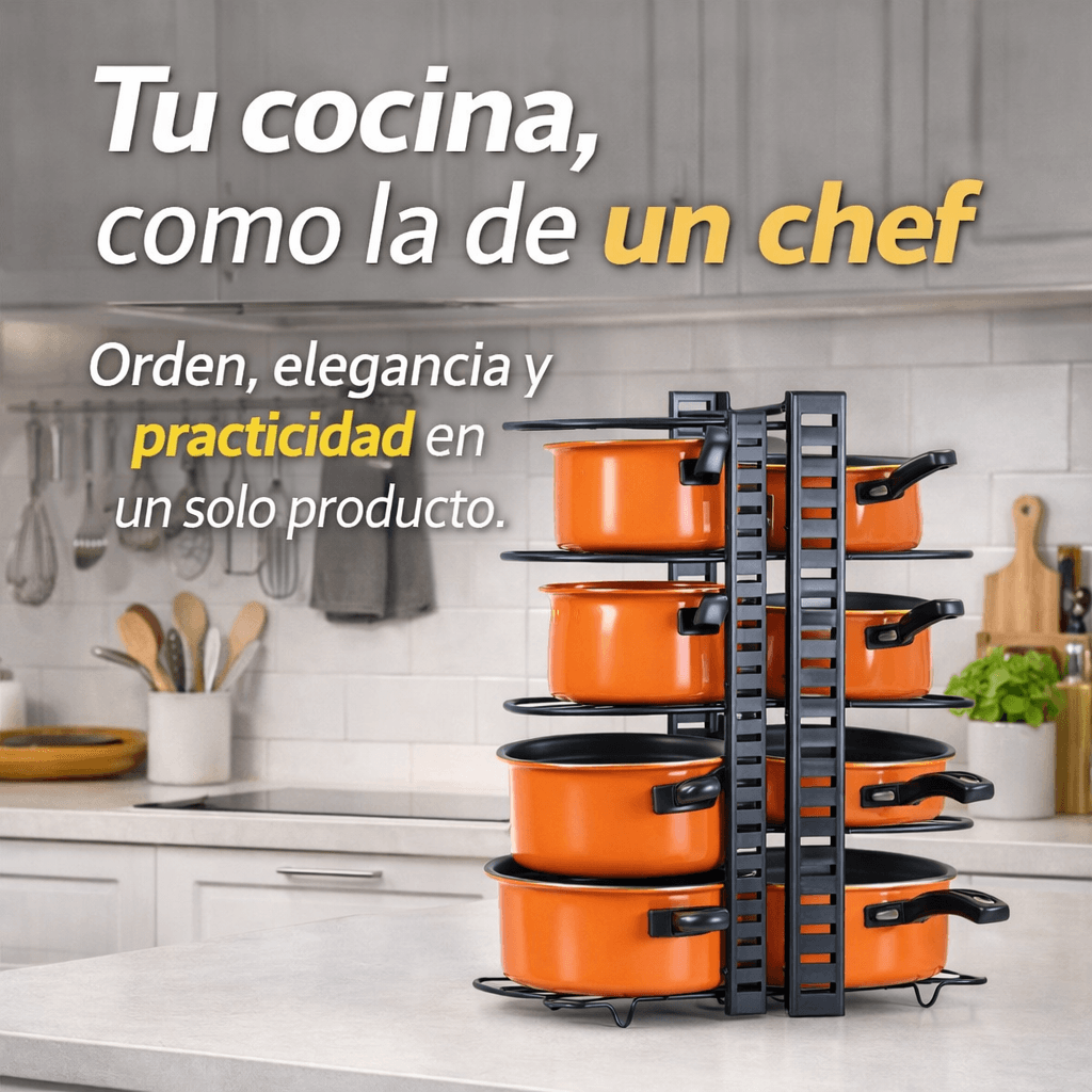 Organizador Multinivel Expandible para Ollas y Sartenes
