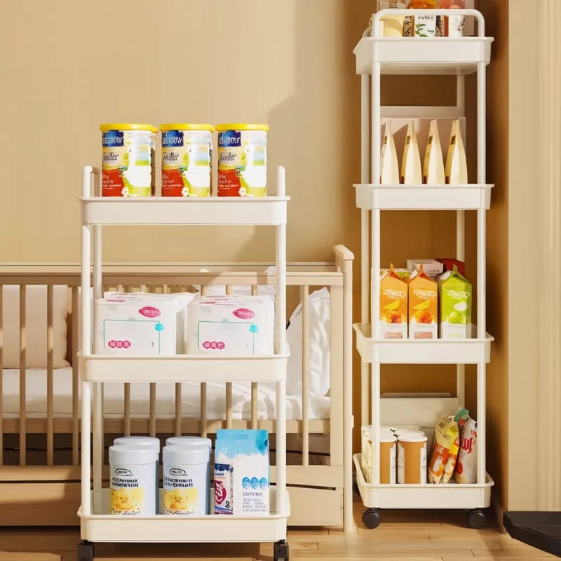 Organizador Multifuncional de 4 Niveles con Ruedas 360° para Baño y Cocina – Organiza+Pro 360