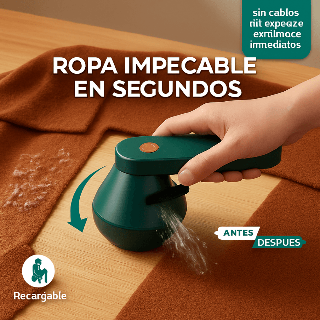 Quitapelusa Eléctrico Inalámbrico Recargable USB – Cuida y Renueva tu Ropa